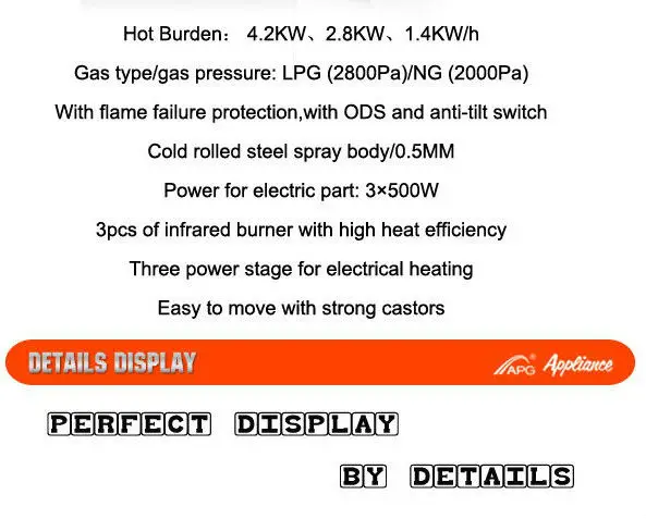 Portable Gas Heater, APG, 220-230V - detail 8