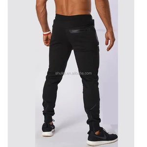 Professional custom mens solid color sweat pants slim fit jogger pants black joggers Professional custom mens solid color sweat pants slim fit jogger pants black joggers