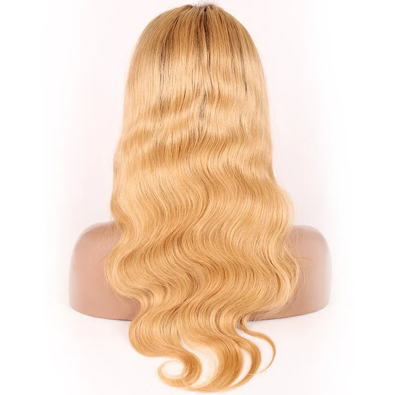 Ombre Medium Dark Brown To Strawberry Blonde 100 Brazilian Virgin Human Hair Full Lace Wigs Buy Human Hair Wig Human Hair Lace Wig Brazilian Human