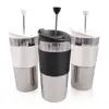 12 oz 350ml Personal Small Mini Home Outdoor Travel Camping Car Press Vacuum Thermal Coffee Maker Cup