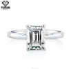 Cheap Beautiful Emerald Step Cut CZ Brass Engagement Ring