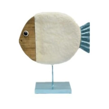 Maritime Theme Metal With Wood Fish For Table Decoration Buy