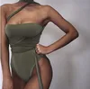 New design sexy lace up change modest swimwear one piece beach suit