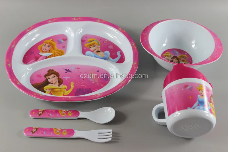 5PCS Melamine children dinnerware set Tableware set