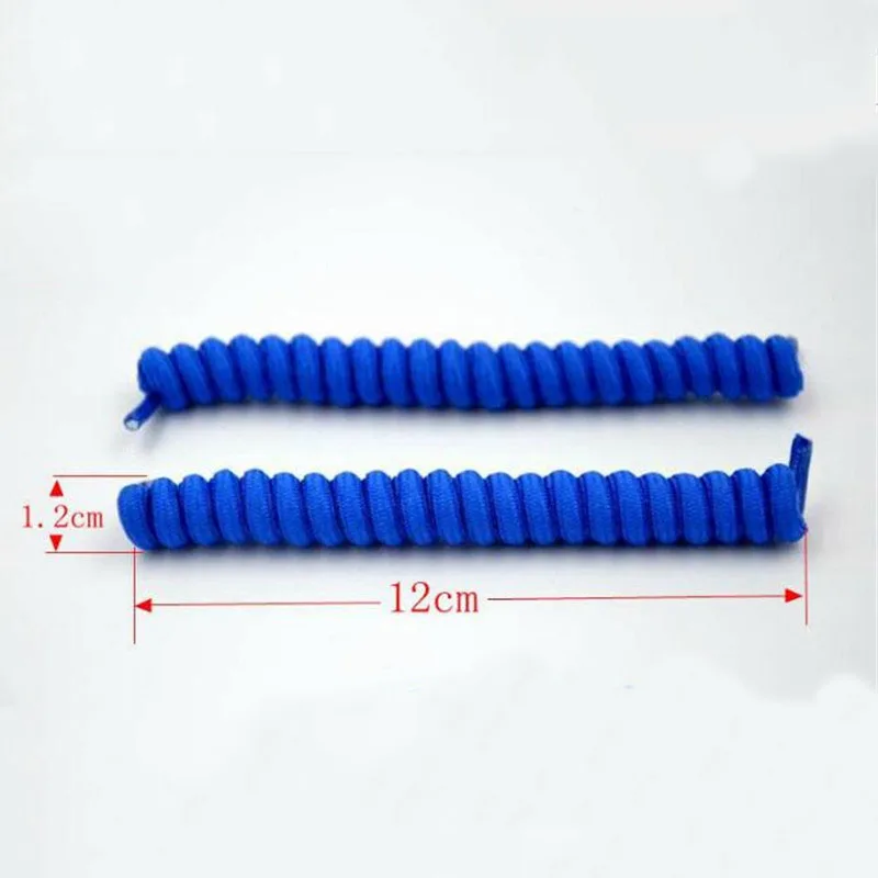 1pair Curly Elastic Shoelaces No Tie Trainer Kids Shoe Laces Colours