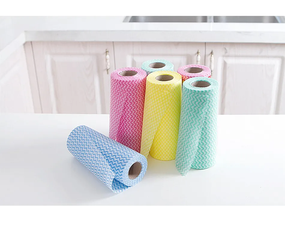 Spunlace Non-woven Clean Cloth Perforated Wipes Roll Disposable ...