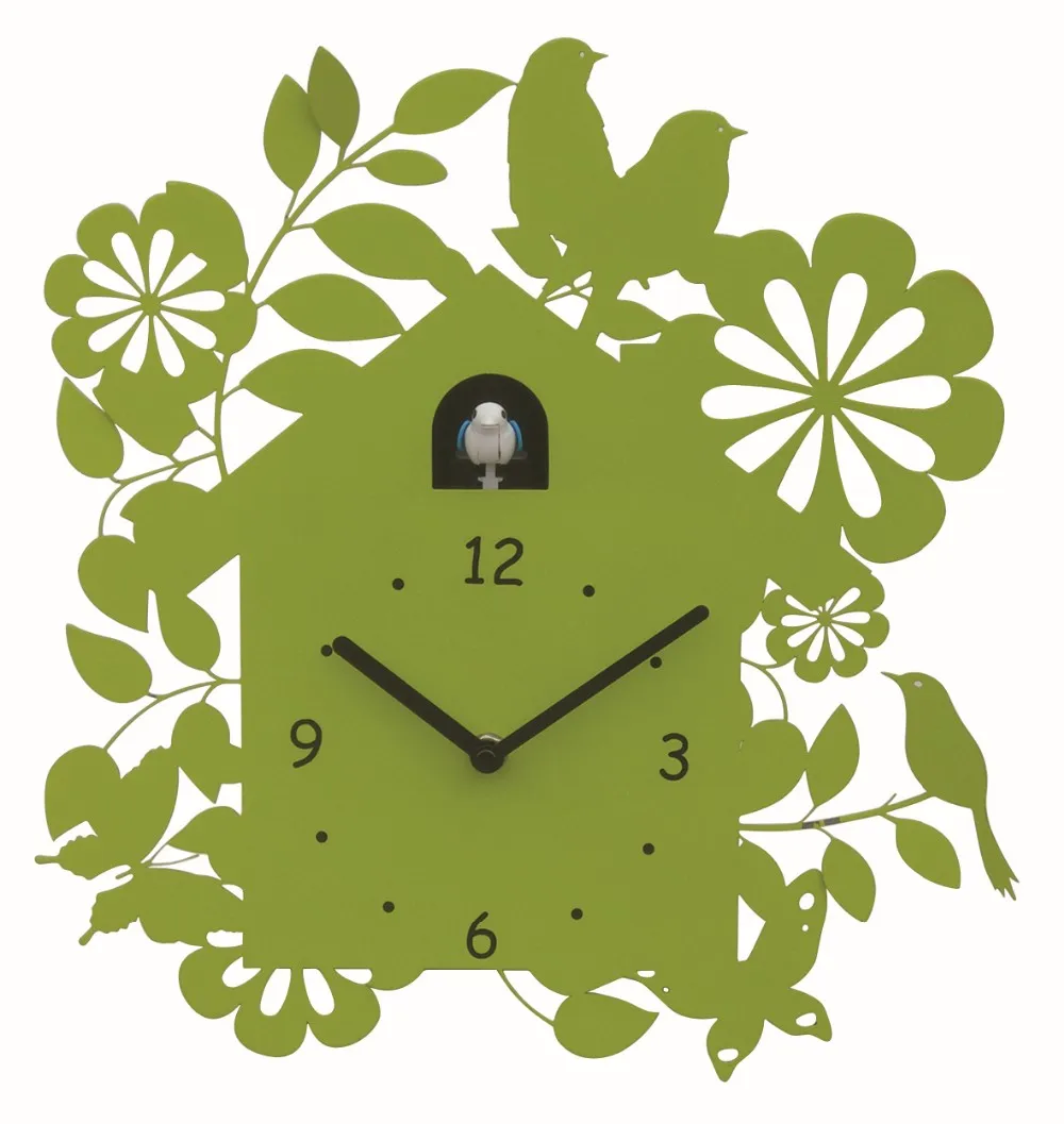 Green Forest Cuckoo Bird Wall Clock With Bird Come Out Buy Cuckoo