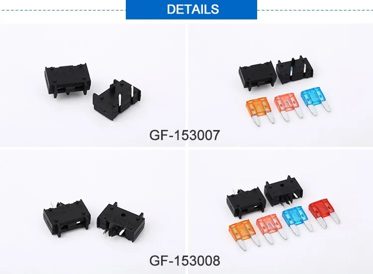 Hot Sale Double Blade Pcb Fuse Holder For Auto Car/ Fuse Holder Pcb