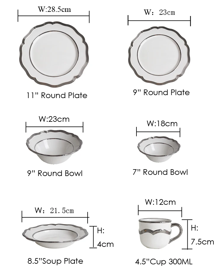 Wholesale Discount High Quality Dinnerware Porcelain Dinner Set White ...