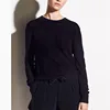 Wholesale OEM Dedicate Knit Textured Long Sleeve Crew Neck Fancy Sweater for Women