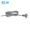 Factory supplier Argetina Black 2pin power cord H03VV-f2*0.5-0.75 H03VVH2-F 2*0.5-0.75 power cord