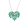 top quality brazil fashion jewelry colored gemstone paved heart shape holy spirit pendant