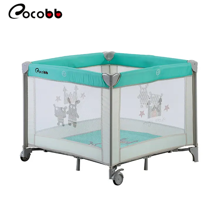 Factory Direct Price Portable Folding Travel Cot Bed Square Baby