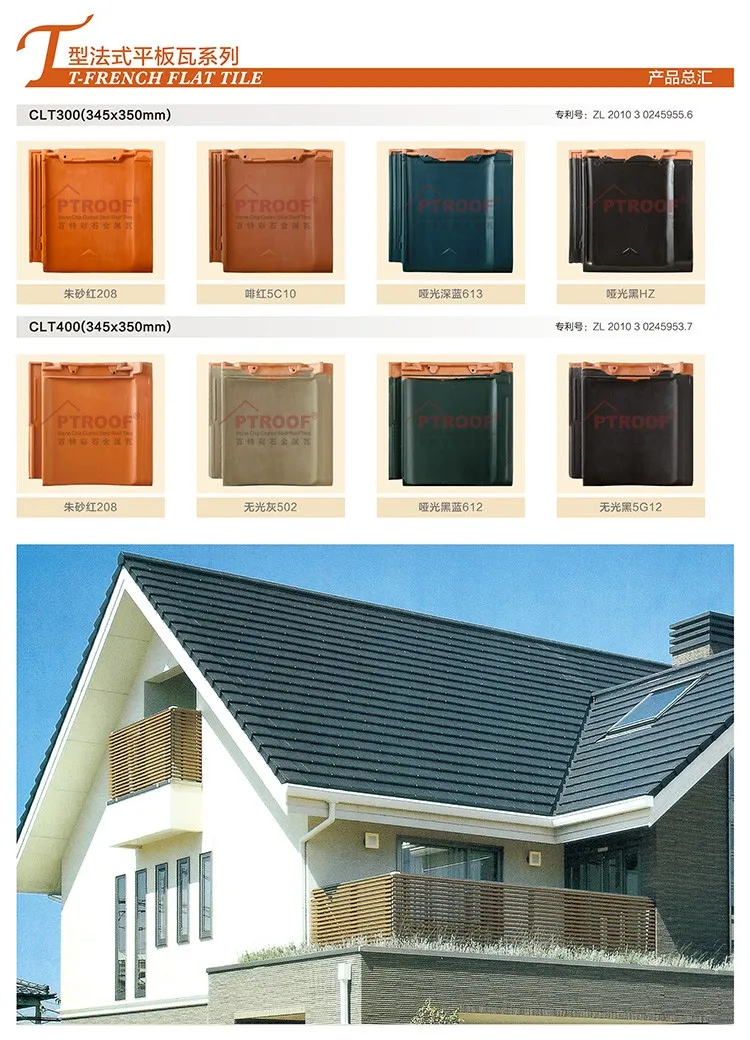 Reasonable prices lowes blue roofing shingles / chinese clay roof tiles