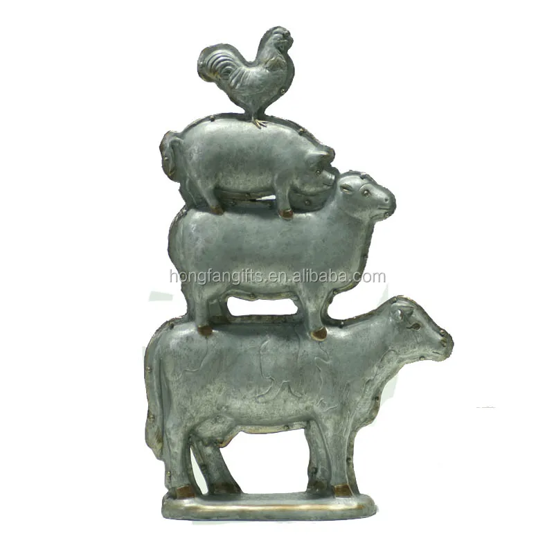 stacked farm animals figurine