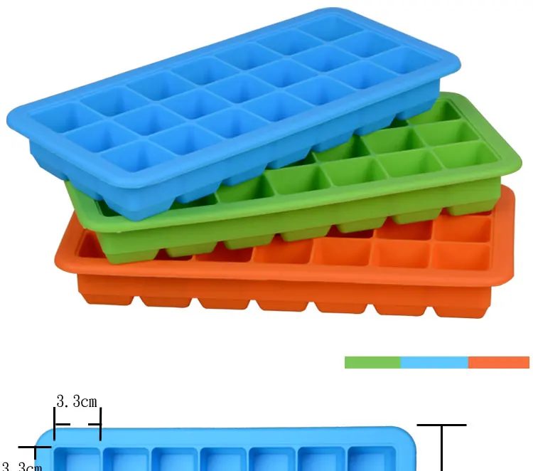 21 Ice Cubes Ice Cube Tray Popsicle Molds Silicone Ice Mold