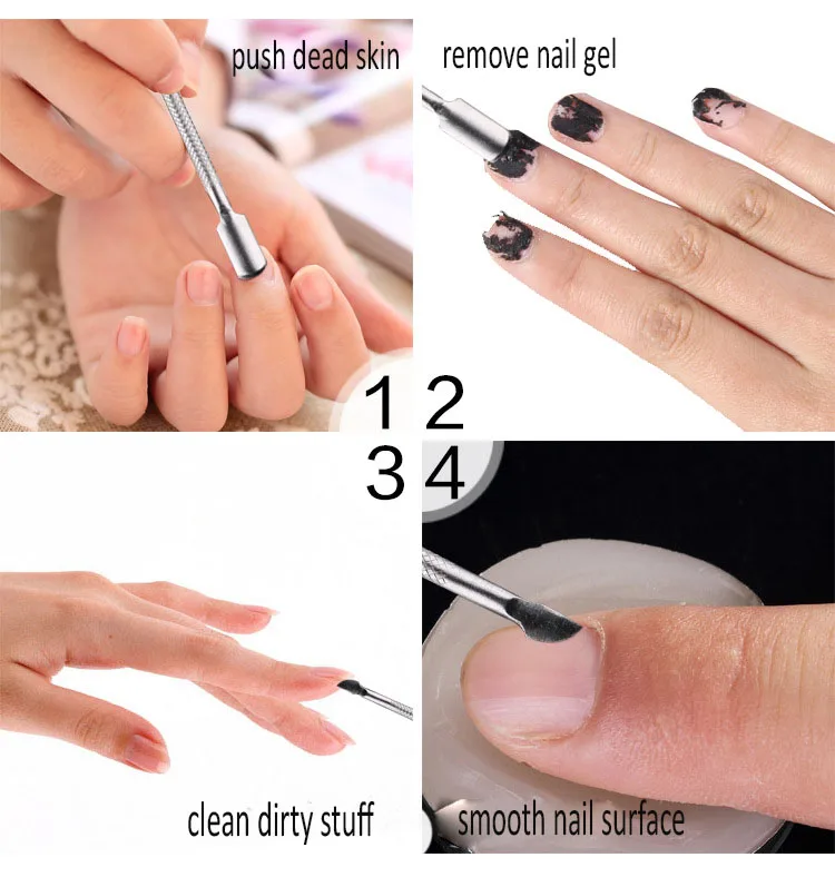 Cuticle Pusher Nail Care Beauty Tool Mini Design Manicure Quartz Pen