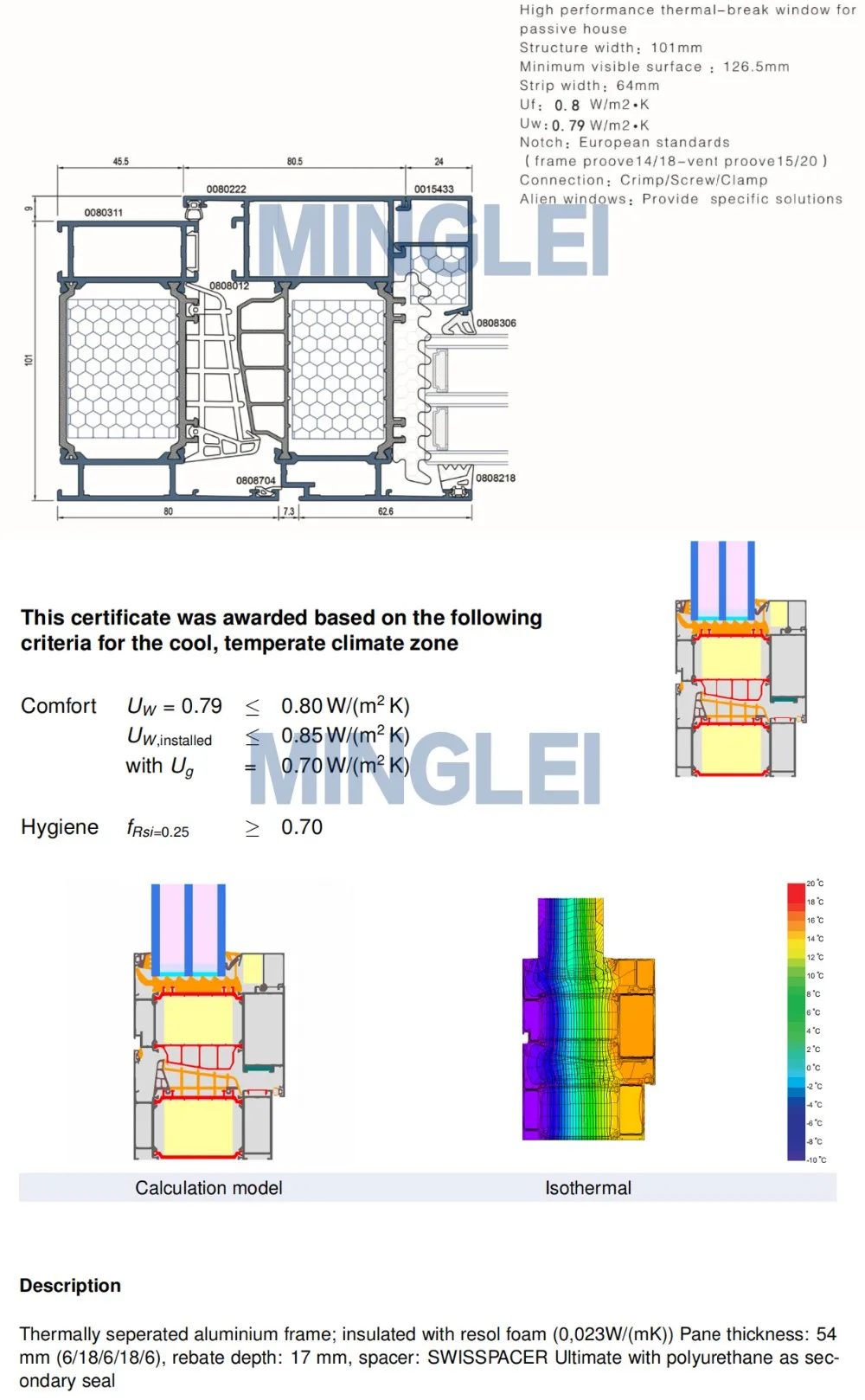 Minglei Factory Aluminum Door Aluminum Large Sliding Door Thermal Break Heat Insulation Patio Door supplier