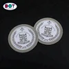 Laser Cut New Design Custom Brand Name Logo Woven Patches with PU Leather Sew Round the Hem