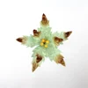 Yellow stamen flexible ombre mixed coloration poinsettia Xmas flowers stem for Christmas ornaments wholesale#79569