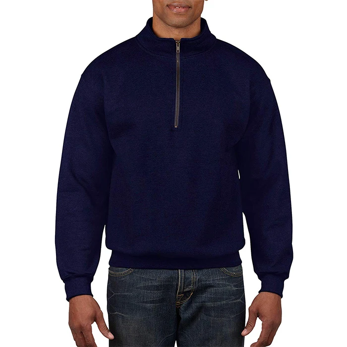 100 cotton quarter zip sweatshirt