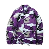 Wholesale Men Hip Hop Multi Color Camo Coaches Jacket
