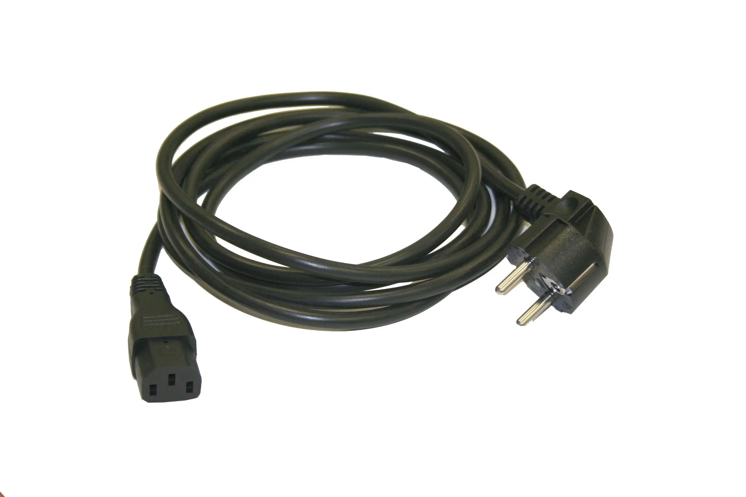 2.5m Length CEE 7//7 Plug Type Interpower 86230020 Continental European AC Power Cord 250VAC Voltage 10A Amperage Black Cable Color Black Plug Color