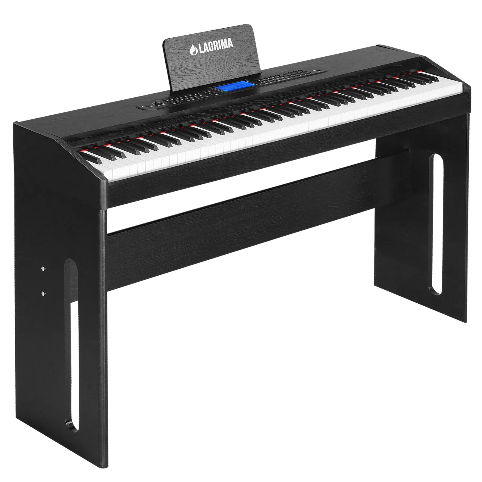 Neewer Collapsible Piano Keyboard Stand for 61-key 76-key Renewed Black 88-key Keyboard with Adjustable Height from 25.6to 43.3/65cm to 110cm and Length from 29to 51.2/73cm to 130cm 