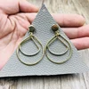 Double Layers Hollow Geometric Hoop Wrapped Earrings