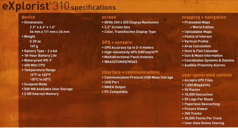 handheld gps 310 002