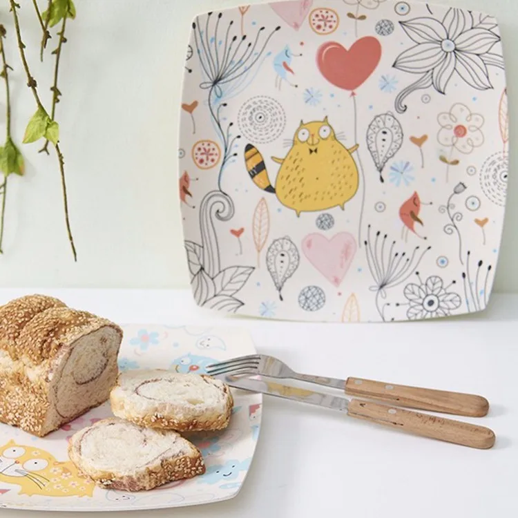 China Supplier Bamboo Kids Portion Dinner Souvenir Plate