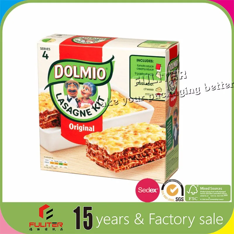 Custom Promotion Colored Lasagna Packaging Box Buy Lasagna Packaging