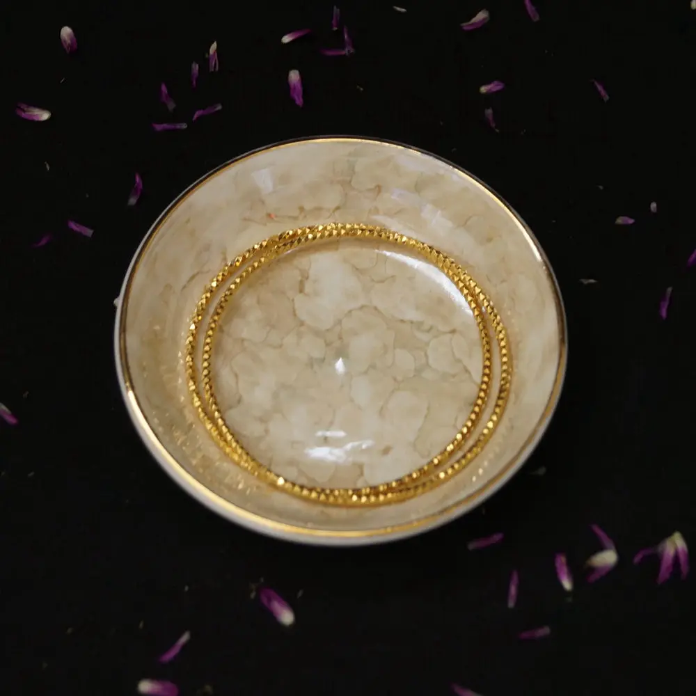 Handmade Novei Design Jewellery Tray Gold Ceramic Plate Buy Jewellery