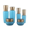 Luxury Perfume Lotion Pump Bottle Shape Glass Bottle Glass Cosmetic Bottle Set