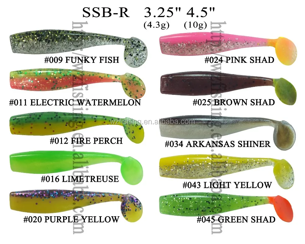 Artificial Shad Soft Plastic Fishing Lures/baits Wholesale Machine Made
