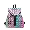 2018 Fashion Rainbow Color Change bagpack triangle Diamond Geometric Backpack