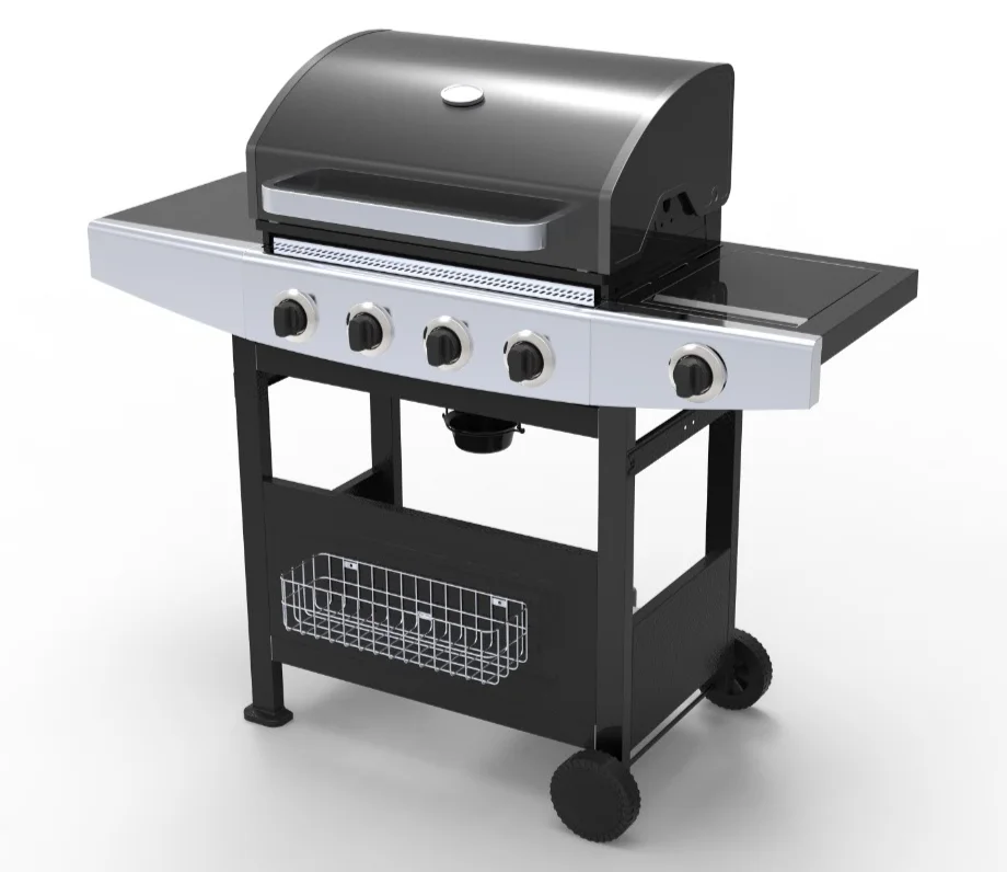 Dl Ce High Quality 3 Burner Gas Grill With Cast Iron Burners And ...