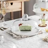 cake stand with domed cover lid handmade larger big size Clear Crystal Glass cake cover set for wedding