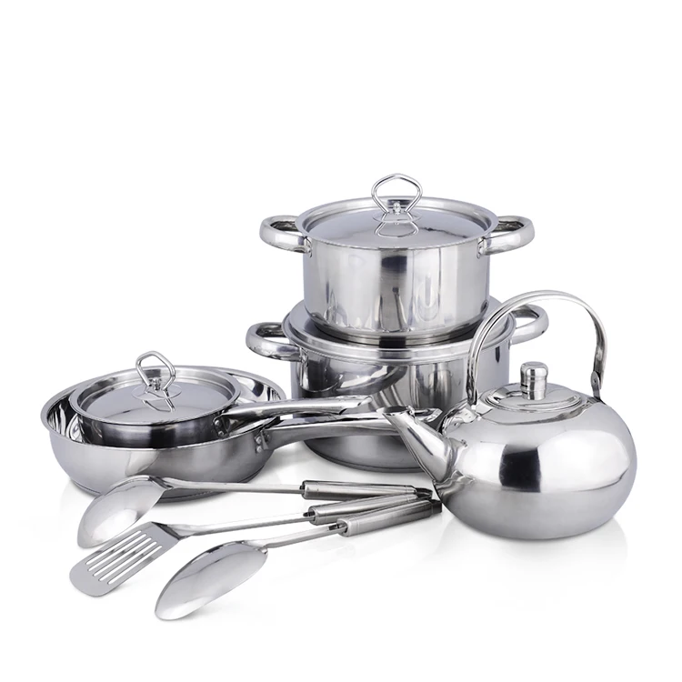 13piece Jumbo Industrial Pots And Pans Ruffoni Cookware Stainless