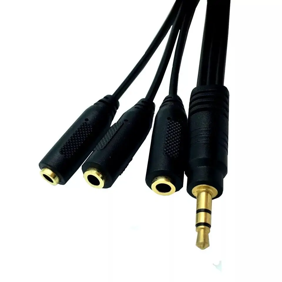 3.5mm Stereo Jack Female 1 Input To 3 Output Stereo Audio Splitter