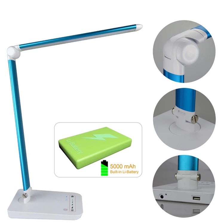 New rechargeable usb desk battery powered led lamp