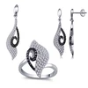High quality three-piece monster eye 925 sterling silver jewelry set