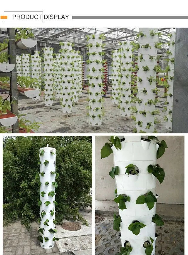 garden tower vertical hanging column  farming hydroponic equipment  for planting vegetables