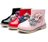 New Fashion Children's Flower Leather PU Boots Girl Princess Kids Boots