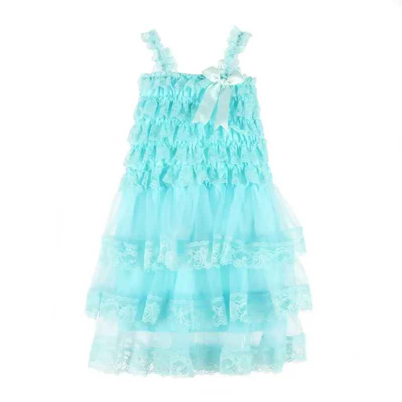 New Baby font b Dress b font Sweet Toddler Lace Rustic Baby Girls Kid Ruffle Wedding
