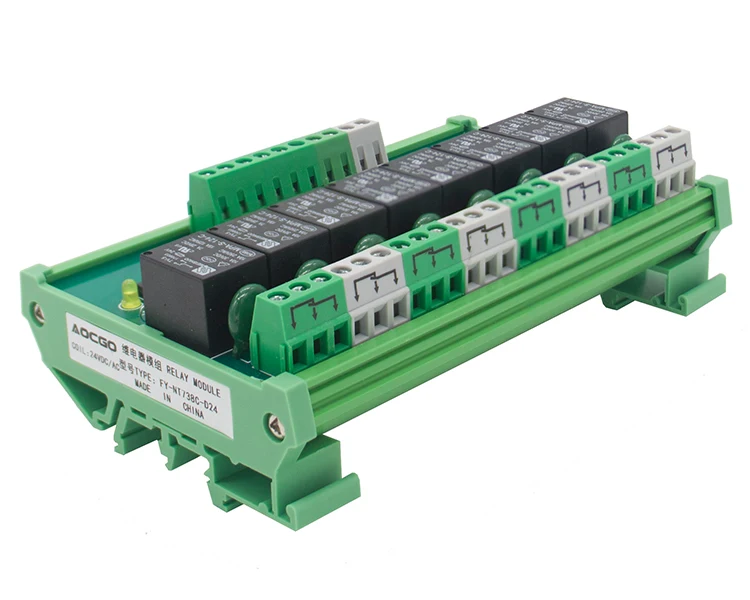 8 Channel 10a 250vac 30vdc Din Rail Mount Relay Module - Buy Relay 