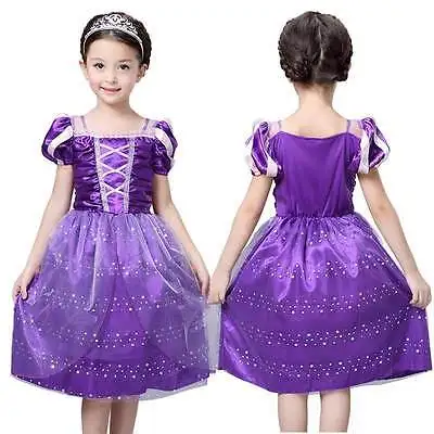 Girls Rapunzel font b Fancy b font font b Dress b font Costume Kids Princess Outfit