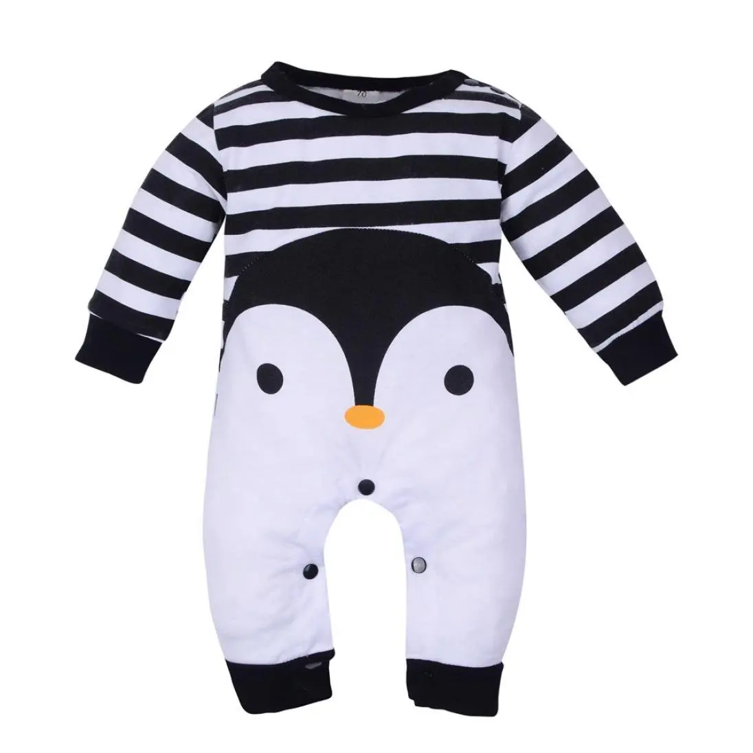 Baby Boy Girl Crew Neck Long-Sleeve Solid Color Onesie Pony and Turtle Jumpsuits Sleepwear