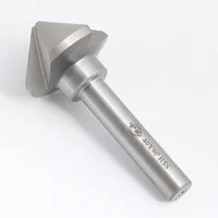 Magafor 415 Series Cobalt Steel Single-End Countersink 0.472 Shank Dia. Bright 100 Degrees Zero Flute Round Shank Finish 1.181 Body Dia. Uncoated