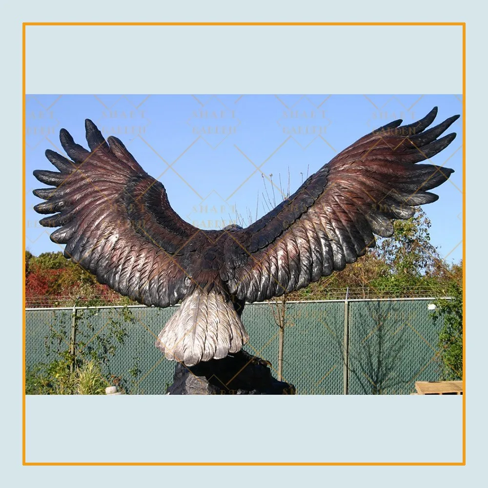 Large Outdoor Durable Artwork Casting Metal Sculpture Bronze Eagle ...